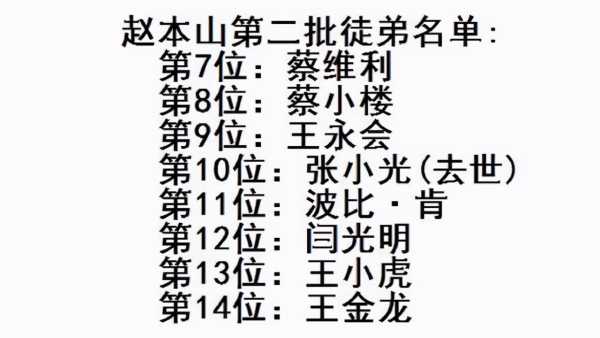 赵本山大徒弟是谁?本山108个徒弟名单照片