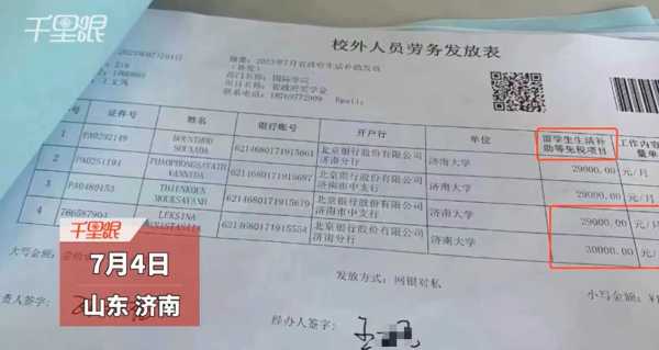 留学生每月补助3万?济南大学回应