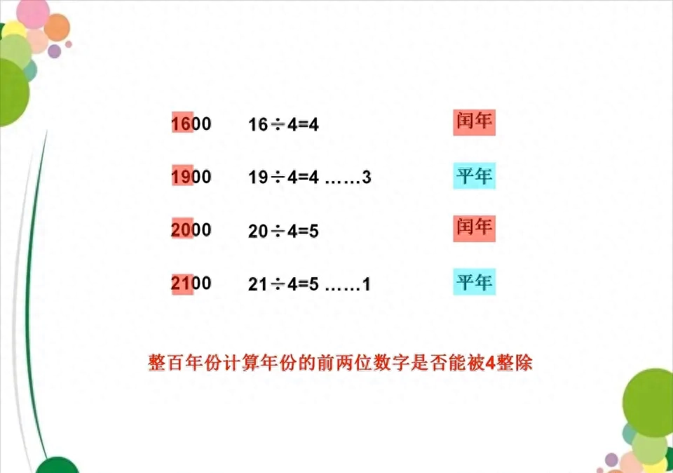 平年闰年怎么区分平年闰年的计算方法