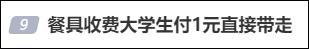 餐具收费大学生付1元直接带走