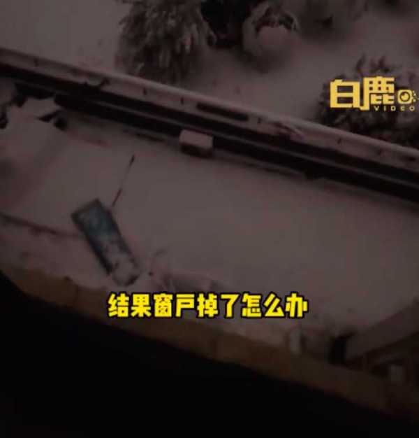 郑州女生推窗看暴雪 窗户掉下楼