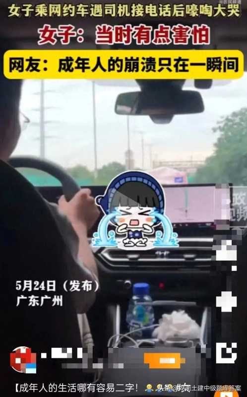 女子目睹网约司机半路接电话后暴哭